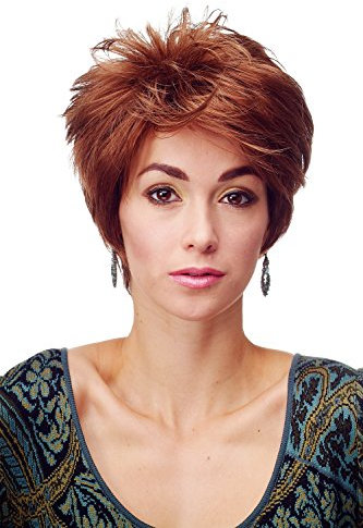 WIG ME UP - 81448-30 Damenperücke Perücke kurz Kurzhaarfrisur toupiert Kupferbraun Rostbraun Rotbraun