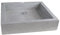 ONDÉE, Vasque à poser TIMBRE 60, Le timbre rectangulaire en Terrazzo, Vasque sans trop plein, Livrée sans bonde ni robinetterie, Largeur 60cm, Finition Gris