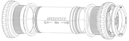 SRAM Bottom Bracket Shield and Wave Washer Assembly PressFit GXP Road, 11.6415.007.000