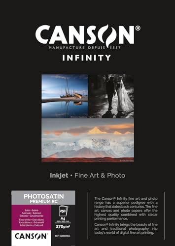 Canson 400035066 PhotoSatin Premium RC Box, Photopapier, A4