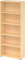bümö Regal Ahorn, Standregal aus Holz für 5 Ordnerhöhen - Bücherregal 80 cm breit, Aktenregal für Ordner & Bücher, Büroregal, Holzregal, Ordnerregal, Aufbewahrungsregal, Buchregal
