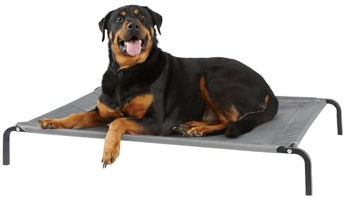 Bunty Raised Dog Bed Large - Elevated, Lightweight & Chew Resistant, Ideal for Indoor & Outdoor Use - Waterproof Dog Bed with Rust Resistant Steel & Heavy Duty Washable Weave Mesh