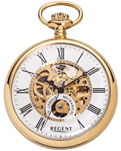 Skelett Taschenuhr 50mm Regent P558