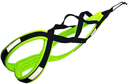 Northern Howl X-Back Zuggeschirr Fuer Bike-, Skijoring Dogscooting Schlitten in Schwarz - Neongelb