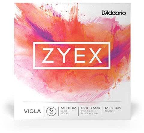 D'Addario DZ413-MM Zyex Viola Einzelsaite 'G' synthetische Faser Medium Medium