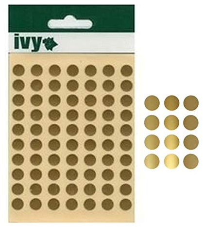 Gold 8mm Round Dot Stickers 232690