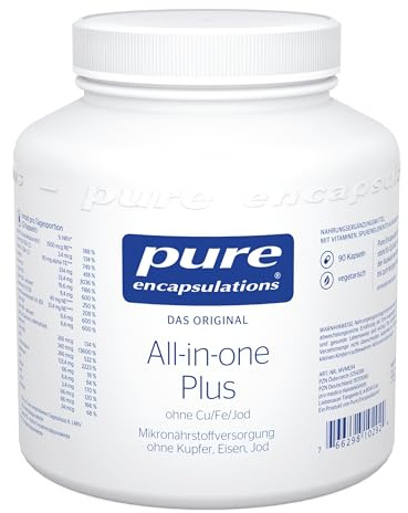 Pure Encapsulations - All-in-One Plus (ohne Cu, Fe & Jod) - Multivitamin und Mineralien - Immunsystem stärken - 180 Kapseln