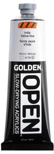 GOLDEN OPEN Slow-Drying Acrylics, India Yellow Hue, 5 fl. oz. Tube