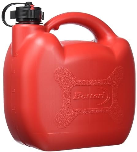 Bottari 28061 28061: Zugelassener Benzinkanister mit Ausgießen, 5 Liter. Made in Italy, rot