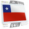 Kiwistar - Autoaufkleber Sticker Fahne Flagge Aufkleber 10cm Chile Flagge Länder Wappen Fahne Sticker Kennzeichen - Auto - Fahrrad - LKW