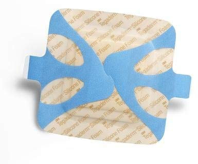 3M Tegaderm Silicone Foam Border Dressing 3'' x 3'' (Box of 10)