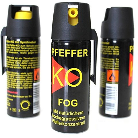BALLISTOL - Profi Pfefferspray KO-FOG- Inhalt: 50ml (3er Set) - Sprühweite: bis zu 5 Metern - Ideal für geschlossene Räume (3)
