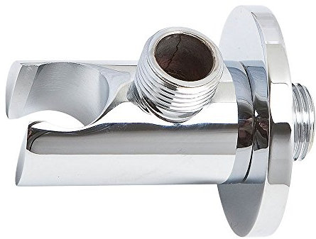 bath & more 150012445 Wandanschlussbogen Rund II mit Halter 1/2 mit Rückflussverhinderer, chrom