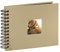 Hama Fotoalbum 24x17 cm (Spiral-Album mit 50 schwarzen Seiten, Fotobuch mit Pergamin-Trennblättern, Album zum Einkleben und Selbstgestalten) beige