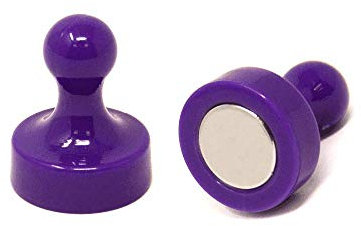 First4magnets F4MSPHP-2-19 mm de diámetro x imán bolo de 25 mm de alta potencia para la oficina y nevera - púrpura (paquete de 2)