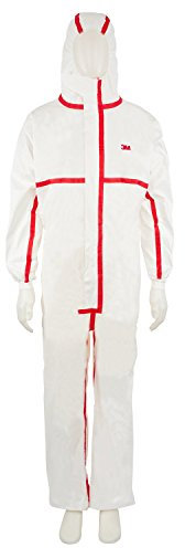 3M 45653XL Schutzanzug, Typ 4/5/6, Größe 3XL, Weiß/Rot