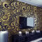 HANMERO Modern Abstrakt Mustertapete Wallpaper Vliestapete Curve 3D-Tapete Wandbild Beflockung 5 Farben Tapete 0,7m*8,4m (Gelb)