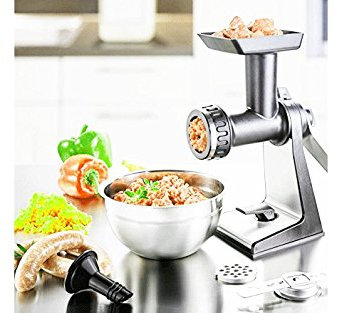 Gourmet FLEISCHWOLF Universal PROFI zum Zerkleinern von FLEISCH GEMÜSE und für die TEIGHERSTELLUNG aus hochwertigem EDELSTAHL / Kunststoff