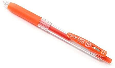 Zebra Sarasa Clip Pen 0.5 mm, Red/Orange (JJ15-ROR)