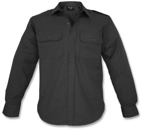 Mil-Tec Ripstop Hemd Schwarz XXL