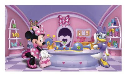 RoomMates Disney Minnie Fashionista Water Activated Removable Wall Mural , JL1302M, 10.5 ft x 6 ft