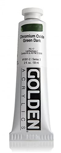 Golden Heavy Body Acrylic 2oz-Chromium Oxide Green Dark
