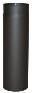 Kamino-Flam Ofenrohr, Schwarz, Ø 130 mm, 500 mm | Ofenrohr aus Stahl mit hitzebeständiger Senotherm-Lackierung, ca. 2 mm Wandstärke, für den Anschluss von Kamin- und