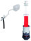 Wirquin 10724085 Chasse d'eau wc complète mécanisme wc simple chasse MX & robinet flotteur à alimentation latérale F12, gris et rouge