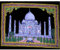 Wandbild Taj Mahal 107x78cm indisches Baumwollbild handbemalt Tadsch Mahal Indien