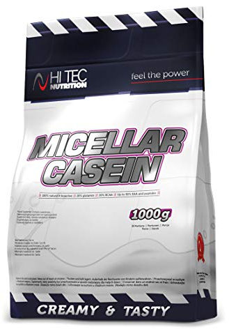 Micellar Casein Proteinpulver 1000g Vanille – Cremiger Eiweißshake & Casein Pulver – Langsam verdaulich für Muskelaufbau, Diät & Regeneration – Hi Tec Nutrition