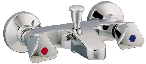 'aquaSu® Zweigriffmischer Standard für Wanne | Chrom | Wasserhahn | Badewannenarmatur