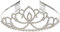 Katara 1637 - Silbernes Strass Diadem Haarspange - Hochzeit, Brautjungfern, Kommunion, Konfirmation
