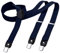 DonDon Hosenträger Herren dunkelblau schmal 2,5 cm - Extra starke Clips für Anzug - Hosenträger Herren extra stark - Ideal für Männer oder Damen Rockabilly Suspenders