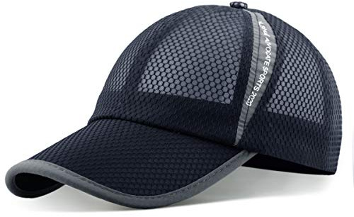 ELLEWIN Unisex-Baseballkappe, LSF 50, unstrukturiert, mit faltbarem, langem großem Schirm