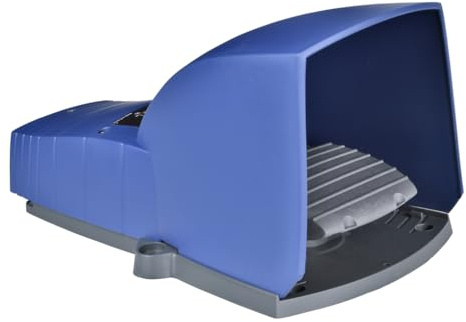 Schneider Electric XPEB310 Fußschalter, einfach, Kunststoff, blau, 1-stufig, 1Ö+1S, IP66, mit Schutzhaube, mechanische Lebensdauer 10000000 Zyklen