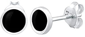 Elli Ohrringe Damen Basic Geo Kreis Emaille in 925 Sterling Silber