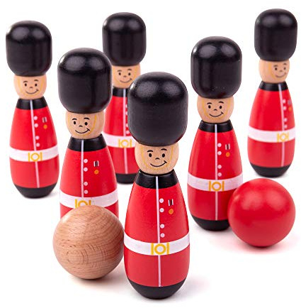 Bigjigs Toys Wooden Guardsman Skittles - Tabletop Games