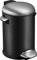 EKO Belle Deluxe Step Bin 3L, Metal, Black, 23.4 x 20 x 26 cm