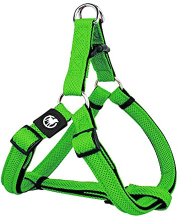 DDOXX Air Mesh Step-In Hundegeschirr - Verstellbare Brust Welpengeschirr für alle Größen - XS (Grün)