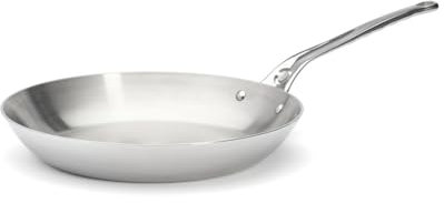 De Buyer - Poêle à frire ronde en inox 5 couches AFFINITY - 32 cm - Fabriquée en France, Sans PFAS, Montée Rapide en Température, Inox 18/10, Tous Feux + Four, Finition Poli Brillant