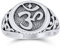 Bling Jewelry Om-Siegelring mit Devanagari-Schrift für Frauen und Männer oxidiertes .925 Sterlingsilber