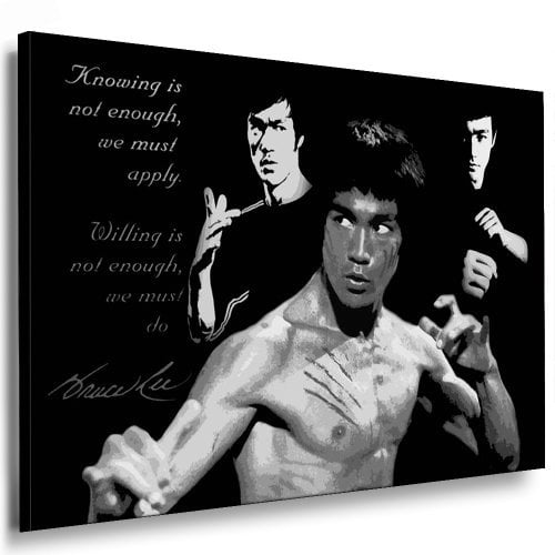 Bruce Lee Leinwand Bild 100x70cm k. Poster ! Bild fertig auf Keilrahmen ! Pop Art Gemälde Kunstdrucke, Wandbilder, Bilder zur Dekoration - Deko. Film/Movie/Tv Stars Kunstdrucke