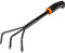 BRADAS - KT-Y6003, Sarchiatore in acciaio de luxe, Arieggiatore manuale per orto e giardino, Rastrello Frangizolle a 3 punte Largo 7,5 cm.