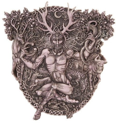 Pacific Giftware Celtic Cernunnos Wandschild, Wandmontage, Wandschild, Dekoration, 34.3 x 34.9 x 3.8 cm, Weiß, Keltisch, Celtic