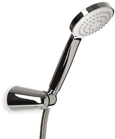 TATAY Kit de Alcachofa Ducha Marina con Soporte y Manguera 1.5M, 10 cm de Diámetro, de ABS, 1 posición, Sistema de Ahorro de Agua y Antical, Fácil Limpieza, Cromado