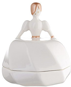 Alessi Cajita Alessi para bombones, porcelana, blanco 20 x 0.346 x 20 cm