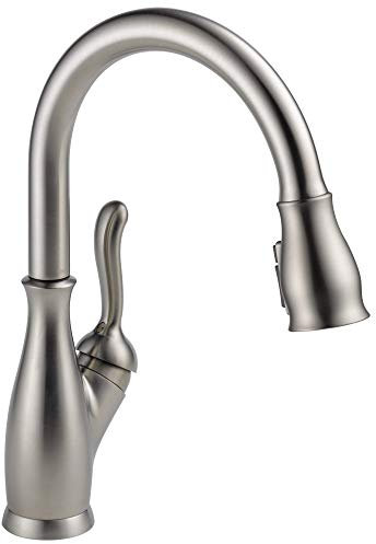Delta grifo 9178-sp-dst Leland sola manija desplegable grifo de la cocina, SpotShield inoxidable