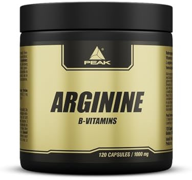 PEAK Arginin - 120 Kapseln I 40 Portionen I Pre Workout I hochdosiert I hohe Bioverfügbarkeit I Aminosäure I 2100 mg pro Tagesportion
