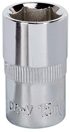 Sealey Sp1215 Walldrive Socket 15Mm 1/2Sq Drive Fully Polished