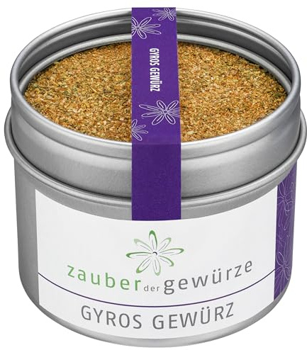 Zauber der Gewürze Gyros Gewürz - griechische Gewürzmischung für Gyros & Souvlaki, Premium-Qualität in wiederverschließbarer Aroma-Dose, 50 g